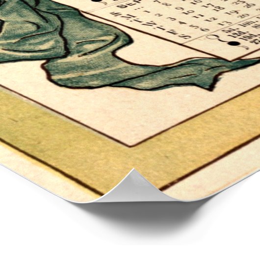 Antieke Victoriaanse tijdperk Kate Greenaway's kal Poster (Hoek)