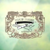 Antieke Victoriaanse Tijdperk Steampunk Kapper Sja Raamsticker (Vel 3)