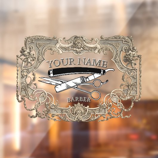 Antieke Victoriaanse Tijdperk Steampunk Kapper Sja Raamsticker (Vel 2)