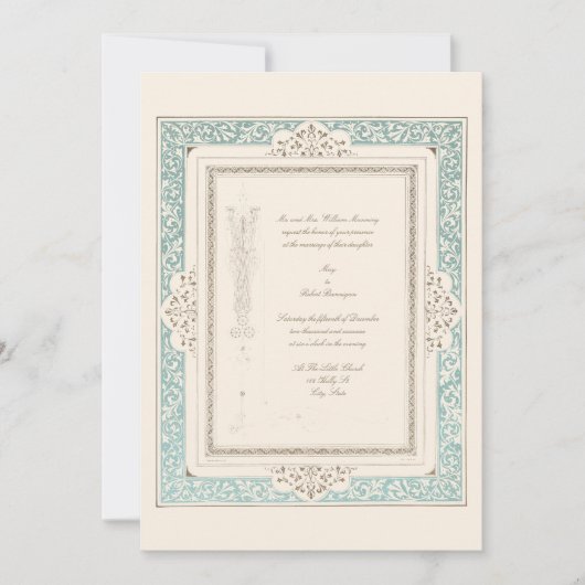 Antieke Victoriaanse Tijdperk Walter Crane Rand Tr Kaart (Voorkant)