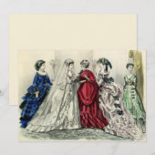 Antieke Victoriaanse Trouw Bruid Uitnodiging (Voorkant / Achterkant)