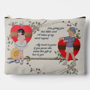 Antieke Victoriaanse Valentijnskaart Kunst Retro K Etui