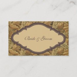 Antieke Victoriaanse warme herfstbladeren Informatiekaartje