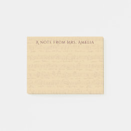 Antieke Vintage Bladmuziek Muziekleraar Post-it® Notes