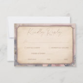 Antieke Vintage Diamanten Trouw RSVP Kaart (Voorkant)