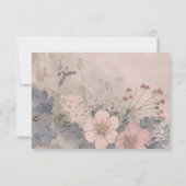 Antieke Vintage Diamanten Trouw RSVP Kaart (Achterkant)