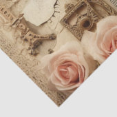 Antieke vintage geschiedenis  tissuepapier (Detail)