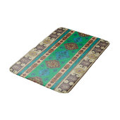 Antieke Vintage Groen Blauw Kilim Turks Badmat (Gekanteld)