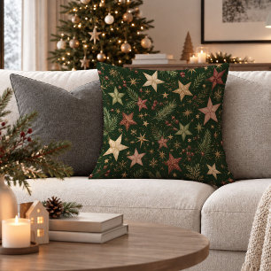Antieke Vintage Kerst Botanische Worp Kussen D