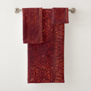Antieke vintage oriëntaalse dieprode Perzische tap Bad Handdoek
