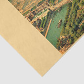 Antieke Vintage Parijse Prent Tissuepapier (Detail)