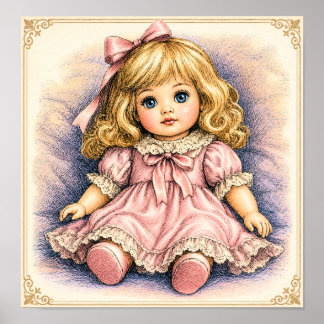 Antieke vintage pop poster