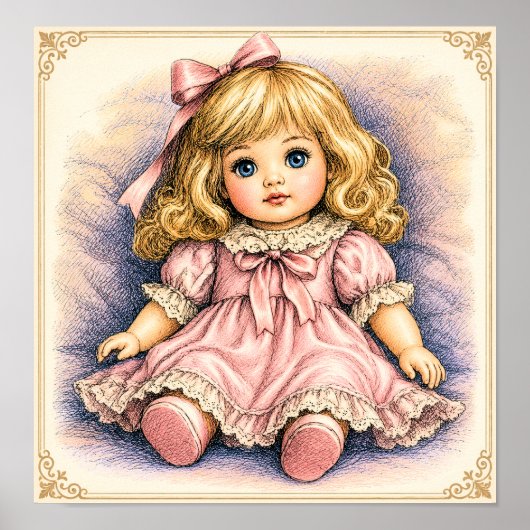 Antieke vintage pop poster (Voorkant)