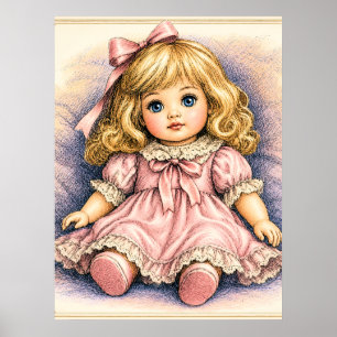 Antieke vintage pop poster