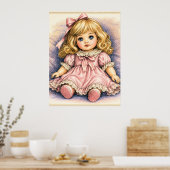 Antieke vintage pop poster (Keuken)