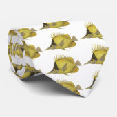 Antieke vis, gele tropische Chelmon Longirostris Stropdas (Opgerold)