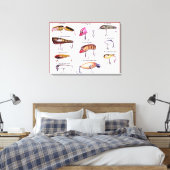 "Antieke vishulpmiddelen wanddecoratie" Canvas Afdruk (Insitu (Slaapkamer))