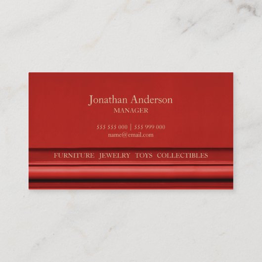 Antieke visitekaartje (Achterkant)