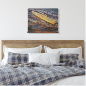 Antieke vislokvogel op drijfhout canvas afdruk (Insitu (Slaapkamer))