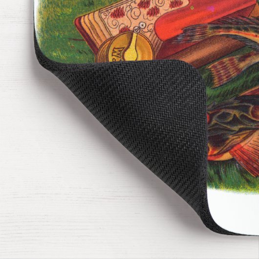 Antieke visuitrusting Sigarettenlabel Kunst, Sea R Muismat (Hoek)