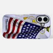 Antieke Vlag van de Verenigde Staten Etsbaar Bewer Case-Mate iPhone Case (Achterkant (horizontaal))