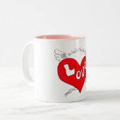 Antieke vliegende hart mok (Voorkant links)