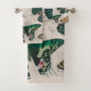 Antieke Vlinder Illustratie: 1820 Goudsmid Bad Handdoek