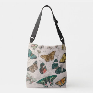 Antieke Vlinder Illustratie: 1820 Goudsmid Crossbody Tas