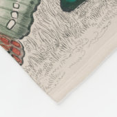 Antieke Vlinder Illustratie: 1820 Goudsmid Fleece Deken (Hoek)