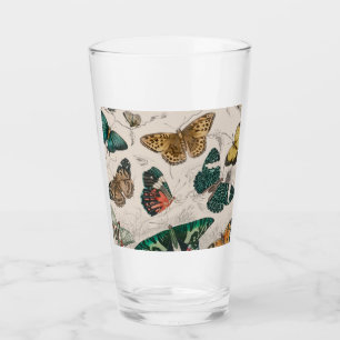 Antieke Vlinder Illustratie: 1820 Goudsmid Glas