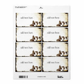 Antieke Vlinders Etiket (Full Sheet)