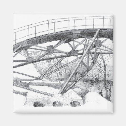 Antieke voetbrug magneet (Voorkant)