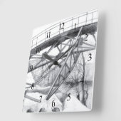 Antieke voetbrug vierkante klok (Hoek)