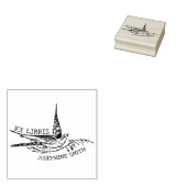 Antieke vogel, bibliotheek Ex Libris-boek Rubberstempel (Gestempeld)