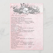 Antieke Vogelkooi Muziekscroll Trouwmenu Programmakaart (Achterkant)