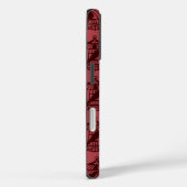 Antieke vogelkooien bordeauxrood patroon Case-Mate iPhone case (Achterkant / Rechts)