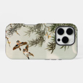 Antieke vogels Aziatische tuin bamboe mussen iPhone Hoesje (Achterkant horizontaal)