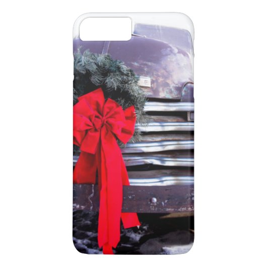 Antieke vrachtwagen met kerstkrans Case-Mate iPhone case (Achterkant)
