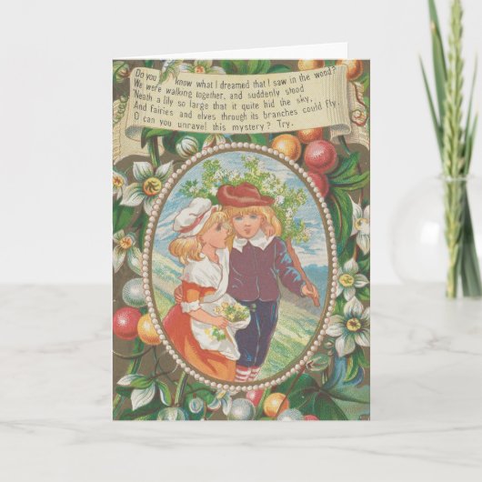 Antieke Vreemde Valentijn, Victoriaans Tijdperk, 1 Kaart (Voorkant)