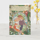 Antieke Vreemde Valentijn, Victoriaans Tijdperk, 1 Kaart (Gele Bloem)