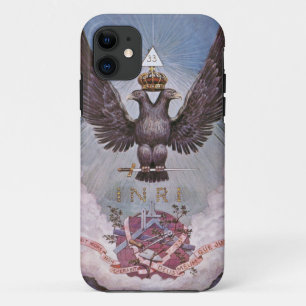 Antieke Vrijmetselaarsprint iPhone 11 Hoesje