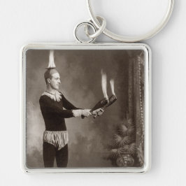 Antieke Vuur Jongleur Sleutelhanger