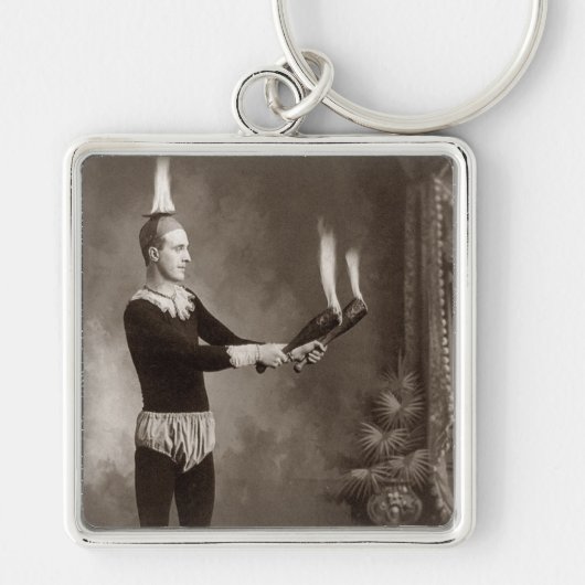 Antieke Vuur Jongleur Sleutelhanger (Voorkant)