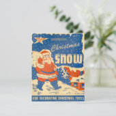 Antieke vuurvaste kerstkaart met Kerstman (Staand voorkant)