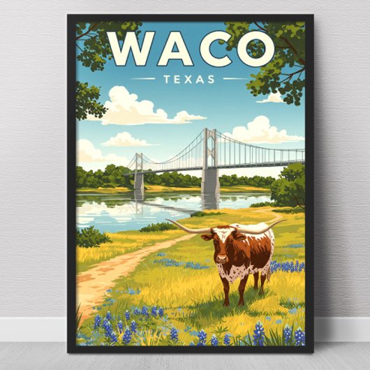 Antieke Waco Texas Poster