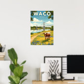 Antieke Waco Texas Poster (Thuiskantoor)
