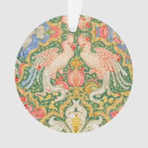 Antieke Walter Crane Kaketoe en Pauw Kunst Ornament