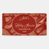 Antieke Walvis Rode Baby Borrel Spandoek (Horizontaal)