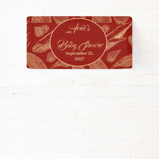 Antieke Walvis Rode Baby Borrel Spandoek (Insitu)