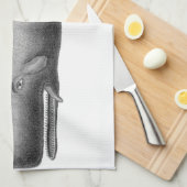 Antieke Walvis Theedoek (Quarter Fold)